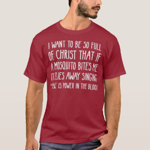 T-shirt Christian Mosquito Joke Funny Deluxe
