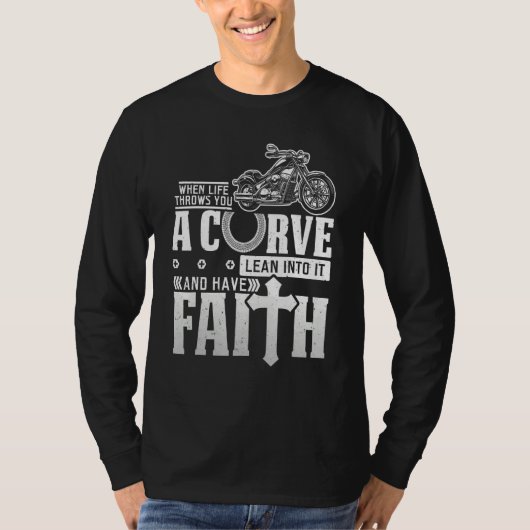 T-shirt Christian Motorcycle Vie Vous Jette Une Courbe (Devant)