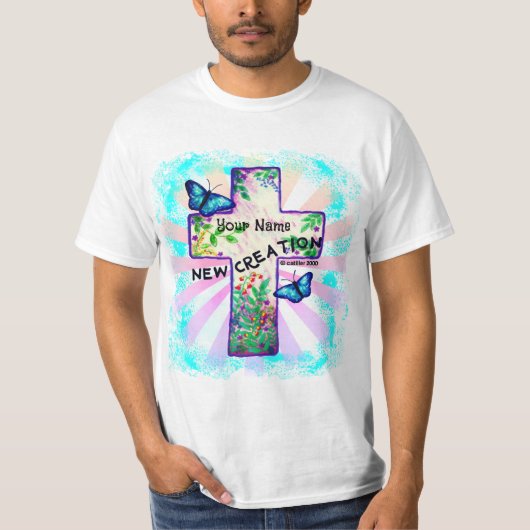 T-shirt Christian New Creation Cross (Devant)