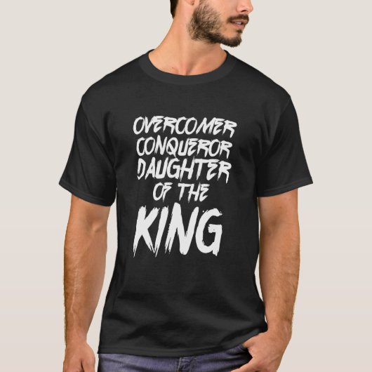 T-shirt Christian Overcomer Fille Conquérante Du Roi (Devant)