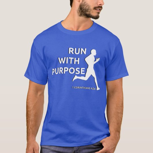 T-shirt Christian Run with Purpose Modern Inspiration T- (Devant)