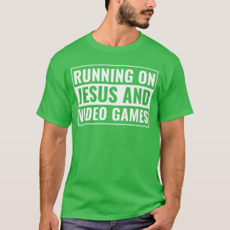 T-shirt Christian Shirt for Teen Boys Running on Jesus Vid