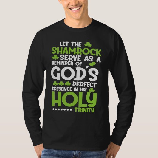 T-shirt Christian St Patricks Day Shamrock Holy Trinity (Devant)