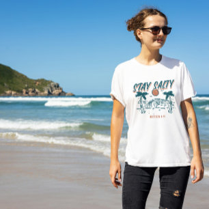 T-shirt Christian Stay Salty Matthew 5:13 Retro Beach