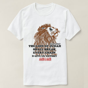 T-shirt Christian T Shirt Le Lion de la tribu de Judah