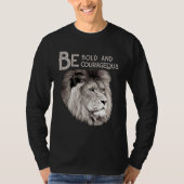 T-shirt Christian Top Lion Be Bold Courageous Scripture Bi (Devant)