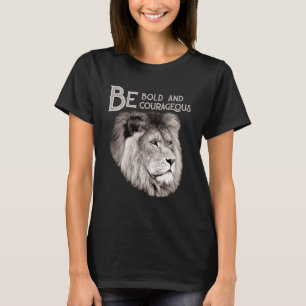 T-shirt Christian Top Lion Soyez Audacieux Écritures Coura