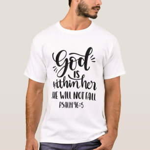 T-shirt Christian Women Don Dieu est en elle elle elle ne