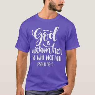 T-shirt Christian Women Don Dieu est en elle elle elle ne