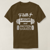 T-shirt Christian Workit Faith Weigths Protein Shakes (Design devant)