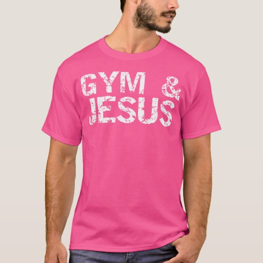 T-shirt Christian Workout Cadeau Pour Hommes Distressed Gy (Devant)