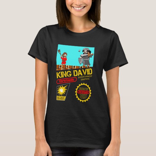 T-shirt Christiando Slay Comme David Funny David Vs Goliat (Devant)