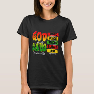T-shirt Christianisme Mélanine Histoire Noire Dieu Dit Que