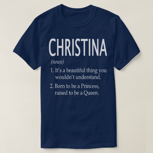 T-shirt Christina Nom Cadeau 112 (Design devant)