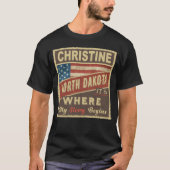 T-shirt CHRISTINE, ET C'est là que commence mon histoire (Devant)