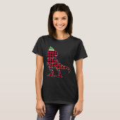 T-shirt Christmas 2020 Buffalo Plaid Dino Rex (Devant entier)