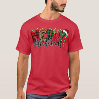 T-shirt Christmas 2022Christmas Leopard Buffalo Red Plaid