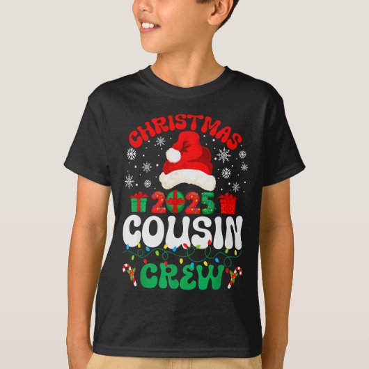 T-shirt Christmas 2025 Cousin Crew Xmas Funny Matching Fam (Devant)