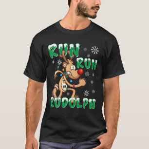 T-shirt Christmas 5K Run Rudolph Holiday Team Running