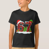 T-shirt Christmas 67 Buffalo Plaid Six Seven Santa & E (Devant)