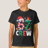 T-shirt Christmas 67 Crew Brainrot Funny Candy Cane Lights (Devant)