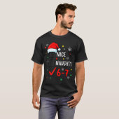 T-shirt Christmas 6-7 Meme Nice Naughty Checklist Santa Ha (Devant entier)