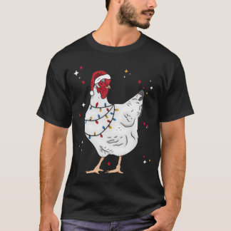 T-shirt Christmas Animal Chicken Xmas Farmer