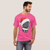 T-shirt Christmas Astronaut Cat Trippy Edm Winter Rave (Devant entier)