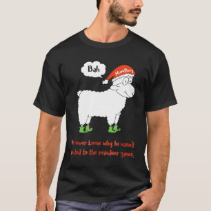 T-shirt Christmas Bah Humbug drôle Reindeer Sheep Sarcasti