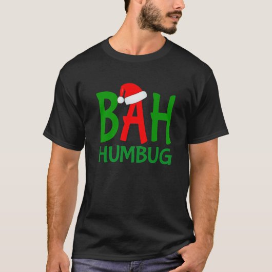 T-shirt Christmas Bah Humbug Ebenezer Scrooge Design (Devant)