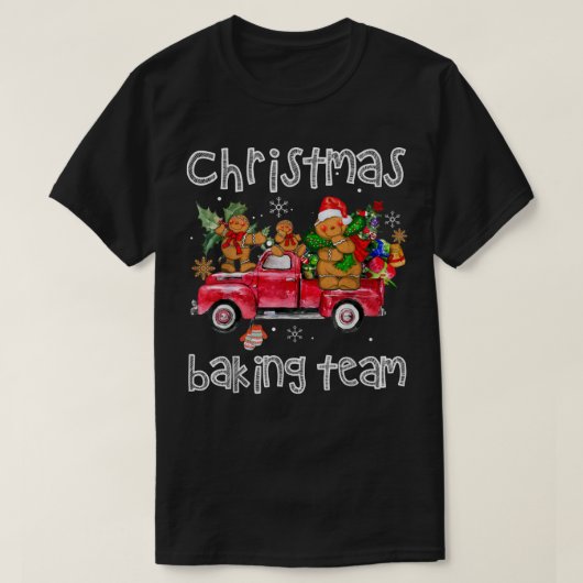 T-shirt Christmas Baking Team Gingerbread Cookie (Design devant)