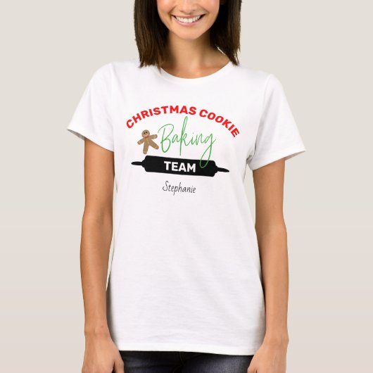 T-shirt Christmas Baking Team Gingerbread Homme Cookie (Devant)