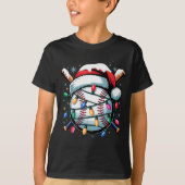 T-shirt Christmas Baseball Boy Youth Kid Men Santa Hat Xma (Devant)