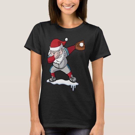 T-shirt Christmas Baseball Santa Claus Quarterback Boys Ki (Devant)