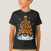 T-shirt Christmas Baseball Tree Lights Xmas  (Devant)