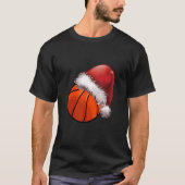 T-shirt Christmas basketball For Kids Men Ball Santa Pajam (Devant)