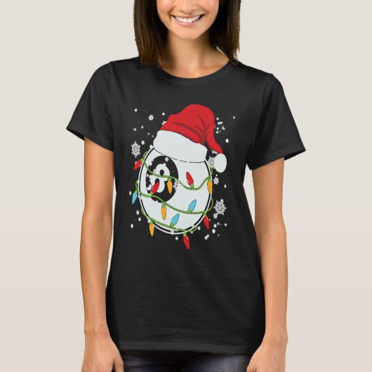 T-shirt Christmas Billiard Funny Christmas Lights Xmas (Devant)