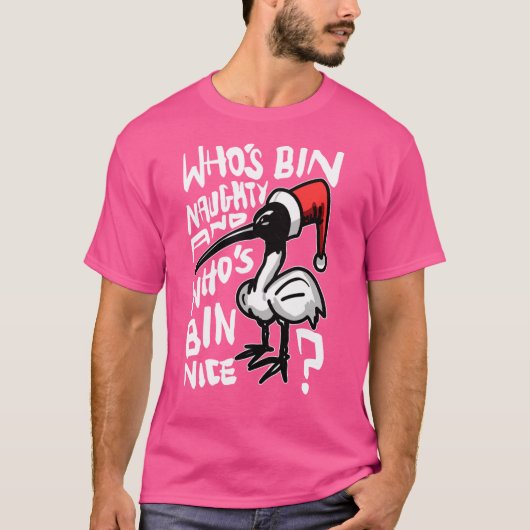 T-shirt Christmas Bin Chicken Australian Bin Chicken Chris (Devant)