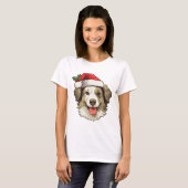 T-shirt - Christmas Border Collie Wheaton (Voorkant volledig)