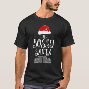 T-shirt Christmas Bossy Père Noël En Charge Groupe Famille