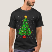 T-shirt Christmas Boxing Srts Lover Xmas Tree Lights Paj  (Devant)