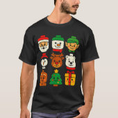T-shirt Christmas Building Brick Santa Elf Snowman Xmas Bo (Devant)