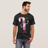 T-shirt Christmas Candy Canes with Xmas Lights Funny Candy (Devant entier)