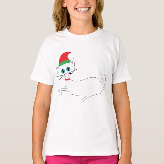 T-shirt Christmas Cat (Devant)