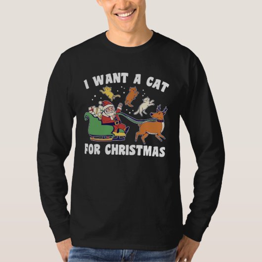 T-shirt Christmas Cat Cats For All Christmas Cats  1 (Devant)
