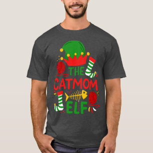 T-shirt Christmas Cat Maman Elf