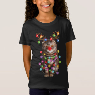 T-Shirt Christmas Cat, Scottish Fold, Amoureux des chats