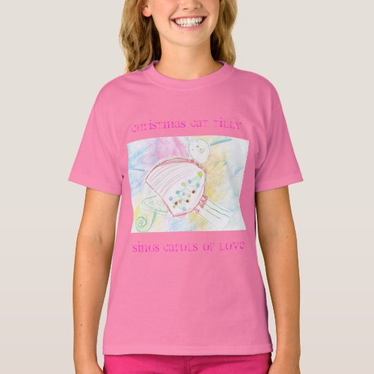 T-SHIRT CHRISTMAS CAT TILLY (Devant)