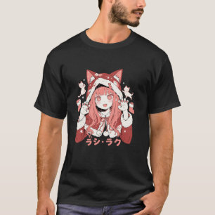 T-shirt Christmas Chat Girl Anime Waifu Kawaii Japan Holid