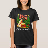 T-shirt Christmas Christian Joy To The World Coquette Jesu (Devant)